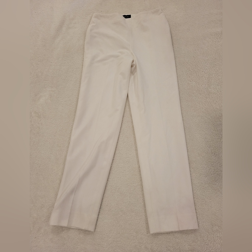Talbots White Dress Pants Classic Straight Leg